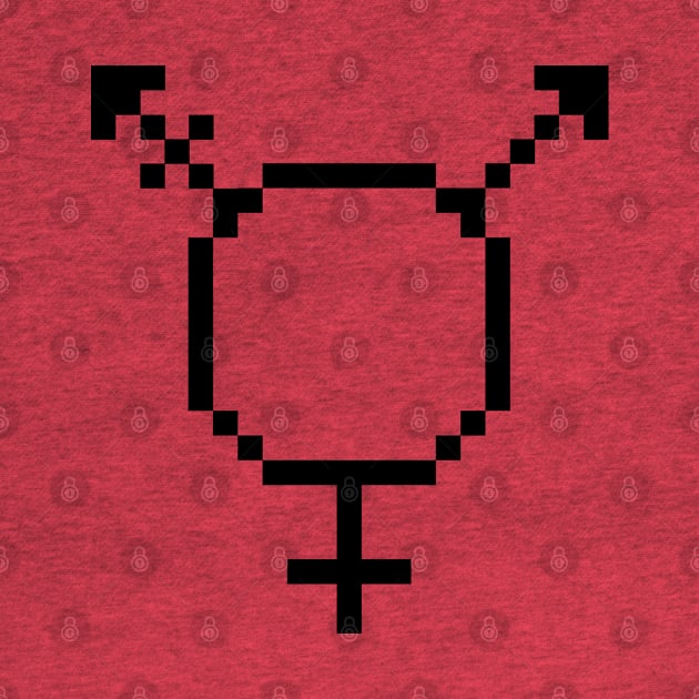 8 Bit Trans Symbol by FeministShirts